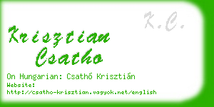 krisztian csatho business card