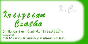 krisztian csatho business card